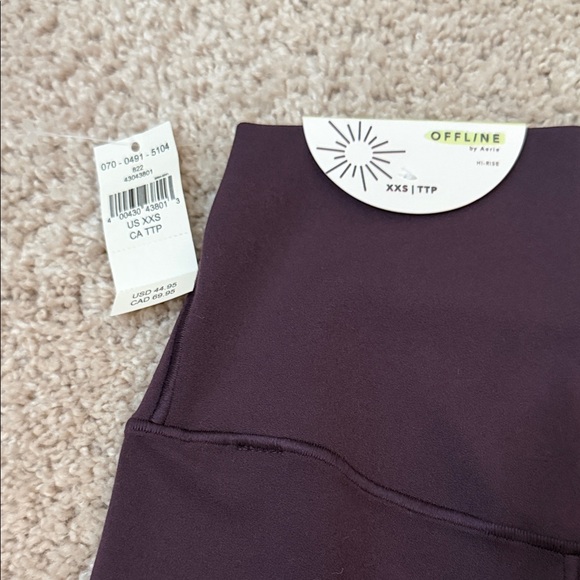 Aerie OFFLINE high-waisted crossover leggings - women’s size XXS - cool berry - Picture 3 of 3